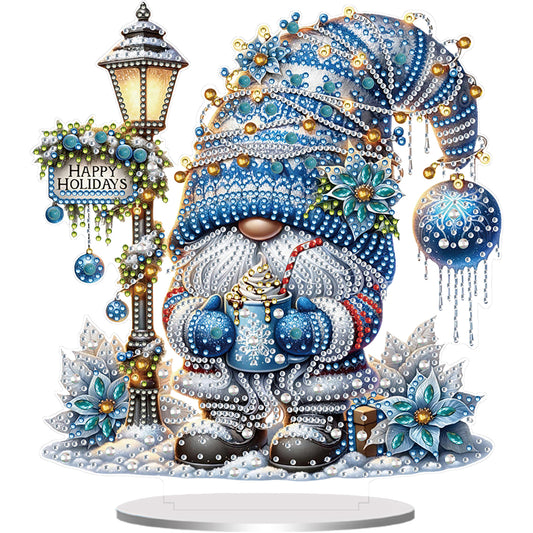 2D Flat Christmas Print DIY Diamond Painting Desktop Ornaments Kit Table Decor