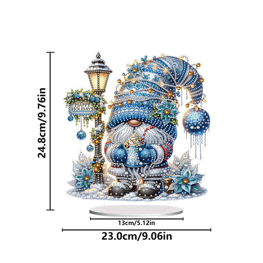 2D Flat Christmas Print DIY Diamond Painting Desktop Ornaments Kit Table Decor