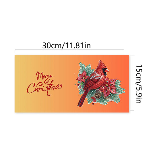 6pcs DIY Diamond Painting Greeting Card Set for Holiday Blessings Christmas Gift