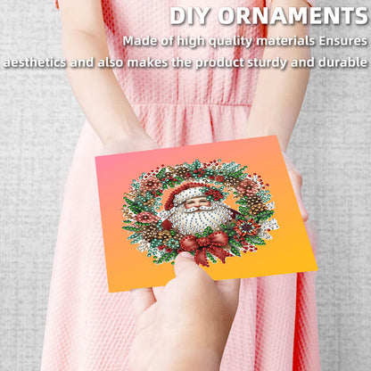 6pcs DIY Diamond Painting Greeting Card Set for Holiday Blessings Christmas Gift