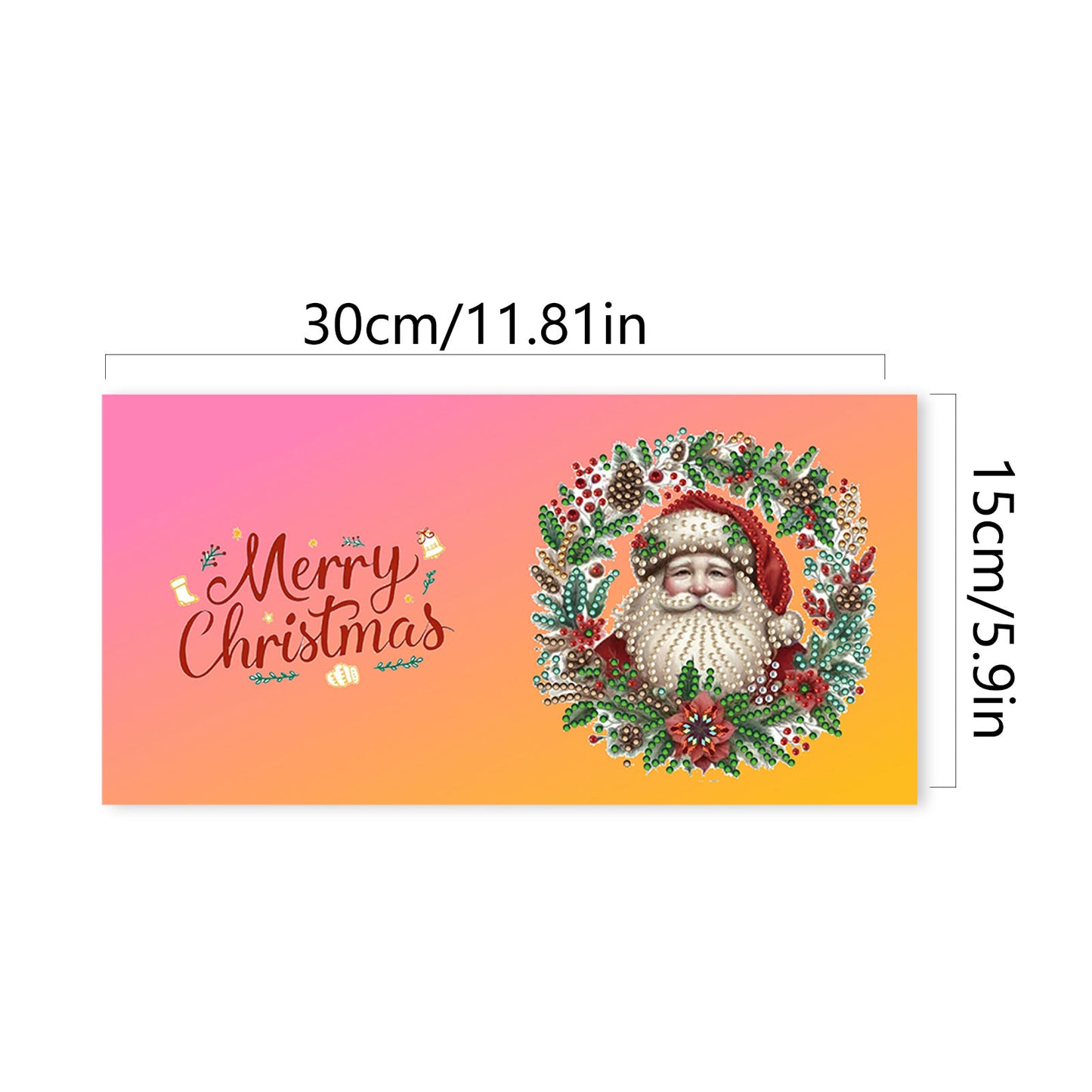 6pcs DIY Diamond Painting Greeting Card Set for Holiday Blessings Christmas Gift
