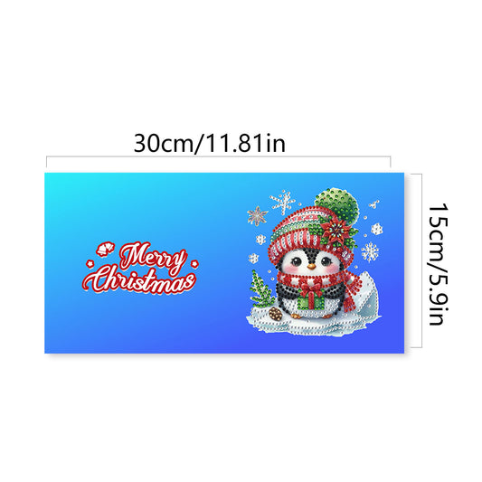6pcs DIY Diamond Painting Greeting Card Set for Holiday Blessings Christmas Gift