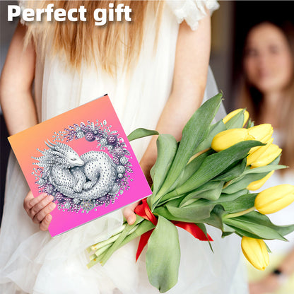 6pcs DIY Diamond Painting Greeting Card Set for Holiday Blessings Christmas Gift