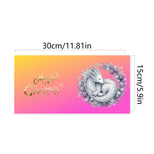 6pcs DIY Diamond Painting Greeting Card Set for Holiday Blessings Christmas Gift