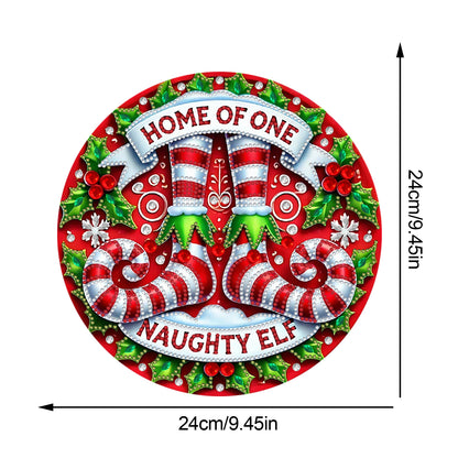 2D Flat DIY Christmas Diamond Art Pendant Double-Sided Diamond Painting Set