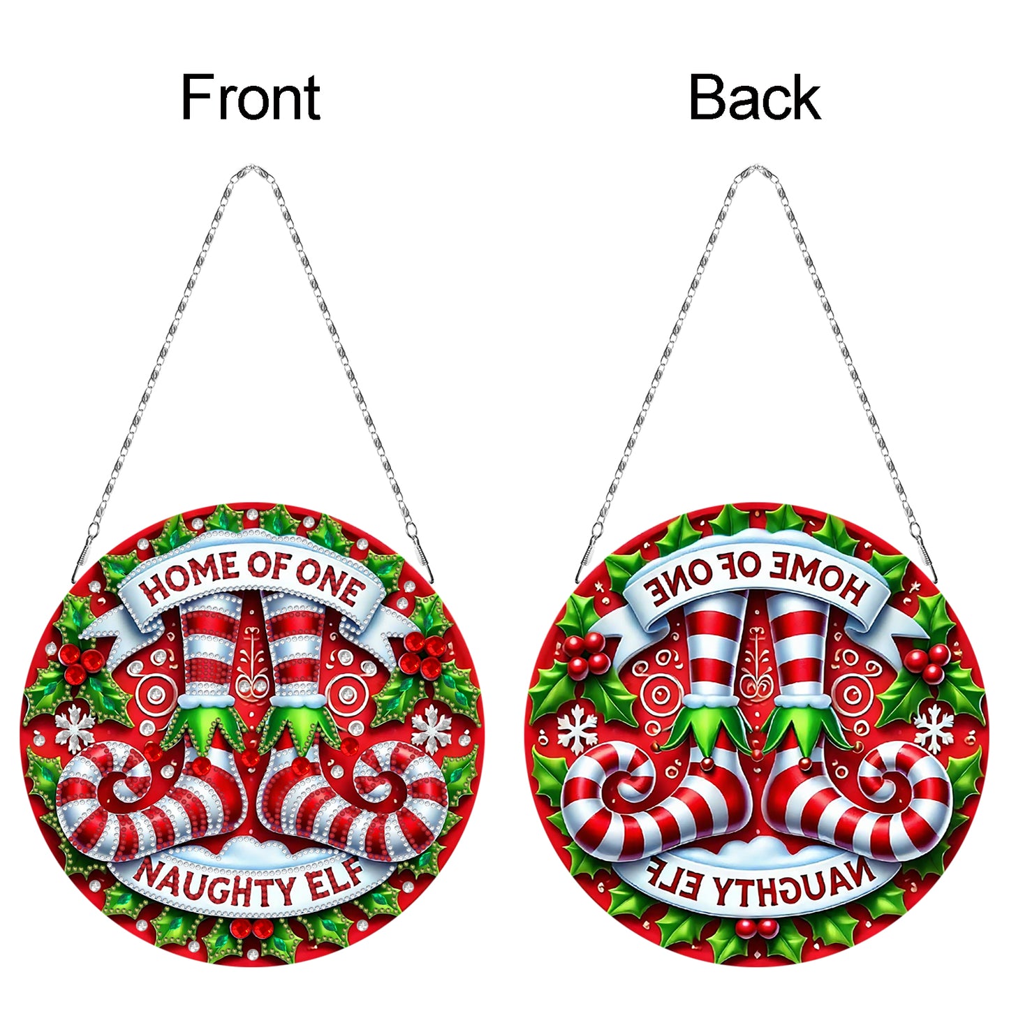 2D Flat DIY Christmas Diamond Art Pendant Double-Sided Diamond Painting Set