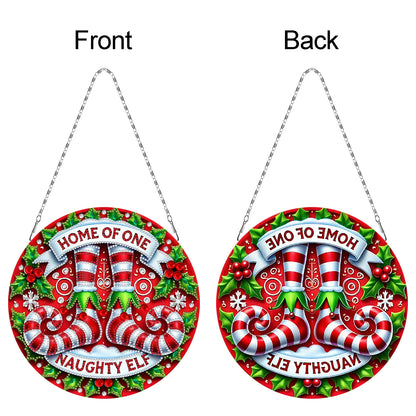 2D Flat DIY Christmas Diamond Art Pendant Double-Sided Diamond Painting Set