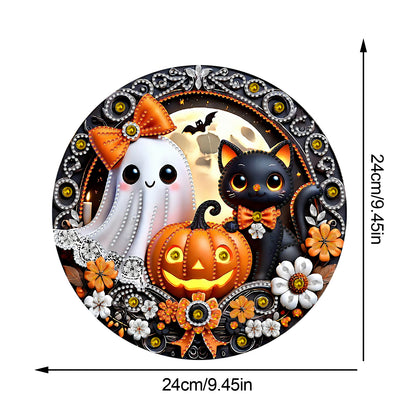 2D Flat DIY Halloween Diamond Art Pendant Double-Sided Diamond Painting Set