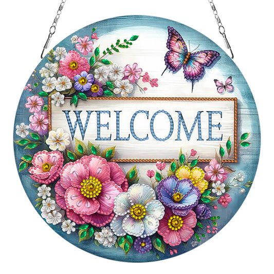 2D Flat DIY Butterfly Diamond Art Pendant Double-Sided Diamond Painting Set