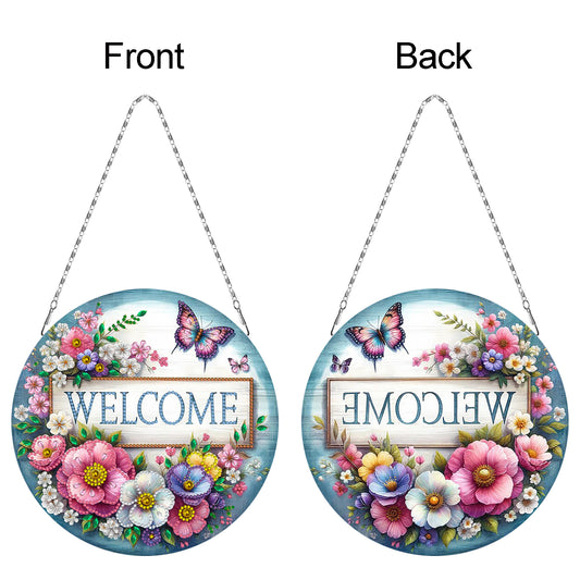 2D Flat DIY Butterfly Diamond Art Pendant Double-Sided Diamond Painting Set