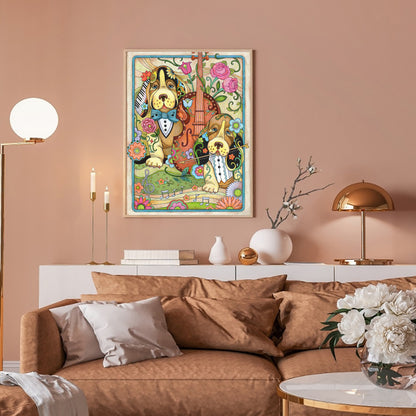 Guitar Dog - Full Square Drill Diamond Painting 30*40CM