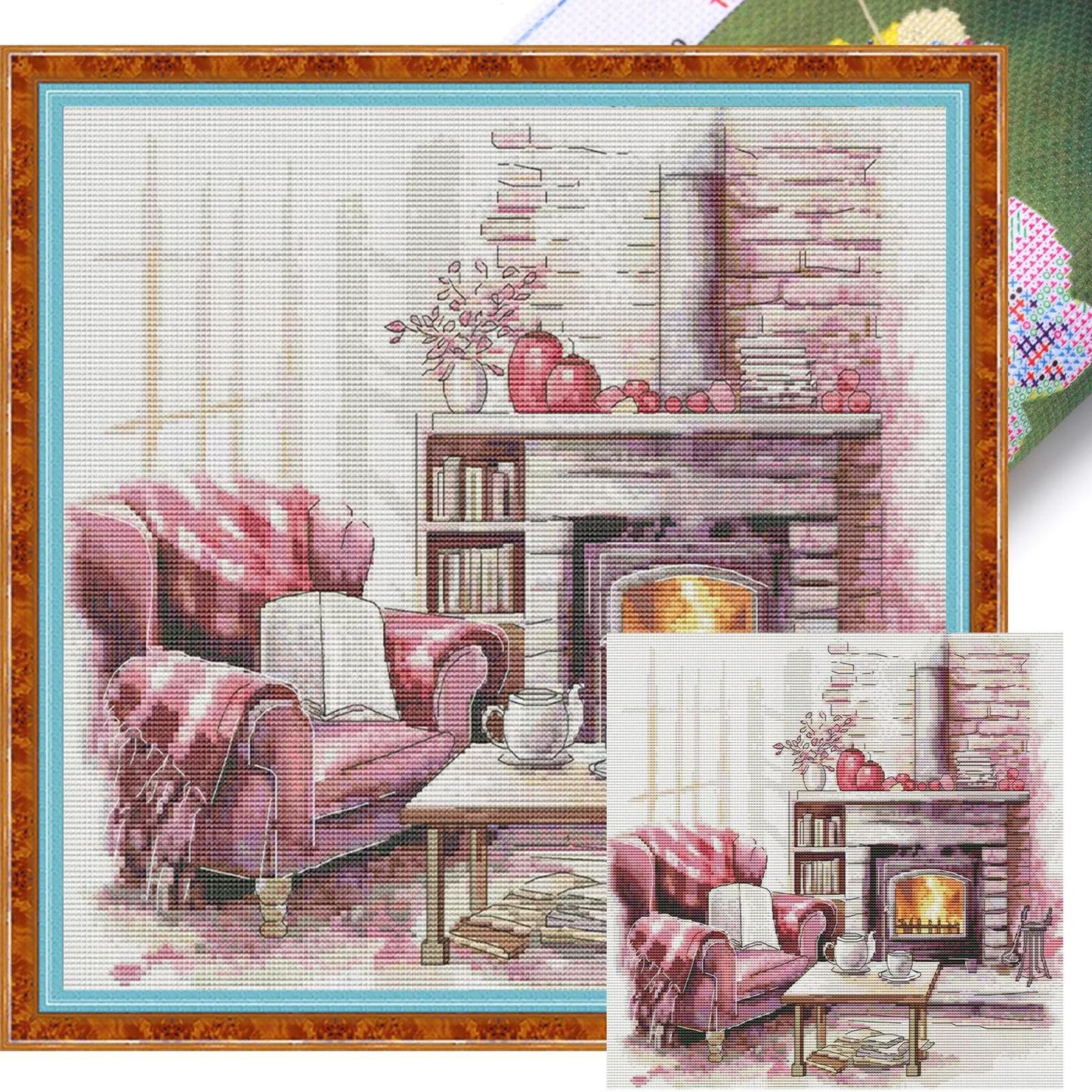 Comfortable Morning - 14CT Stamped Cross Stitch 40*40CM (Egyptian cotton)(Fairy Brand)