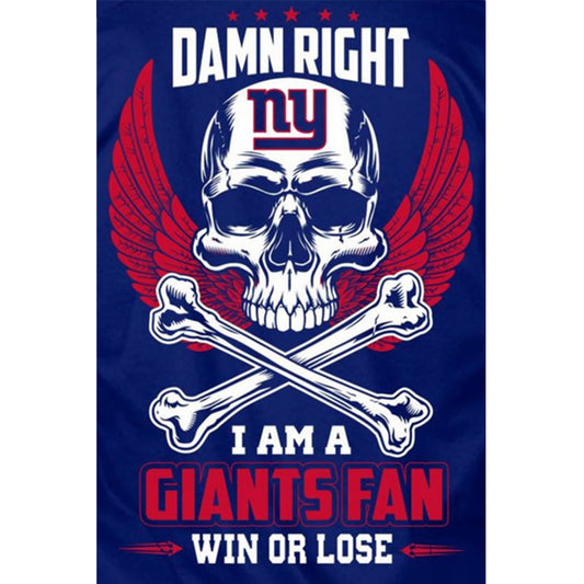 Win Or Lose, I'M A Giants Fan - Full Round Drill Diamond Painting 40*60CM