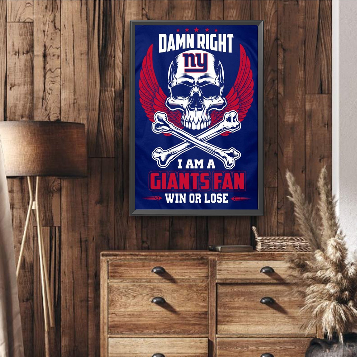 Win Or Lose, I'M A Giants Fan - Full Round Drill Diamond Painting 40*60CM