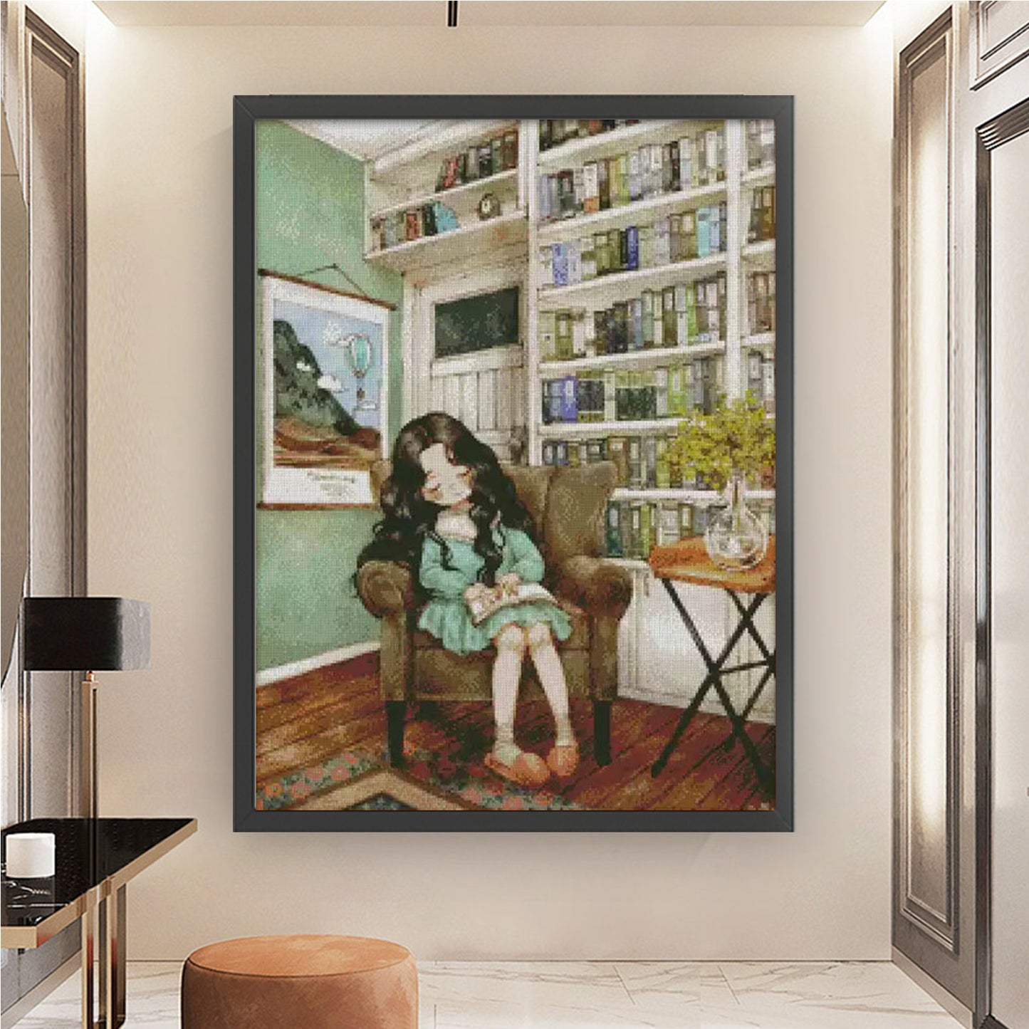 Forest Girl Diary - 14CT Stamped Cross Stitch 46*60CM (Egyptian cotton)(Xiaobai)