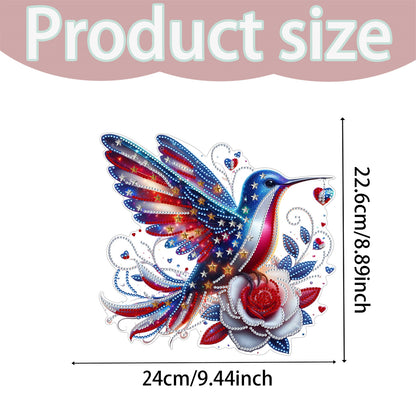 2D Flat DIY Hanging Diamond Art Kits DIY Home Decor Hanging Charm (Bird)