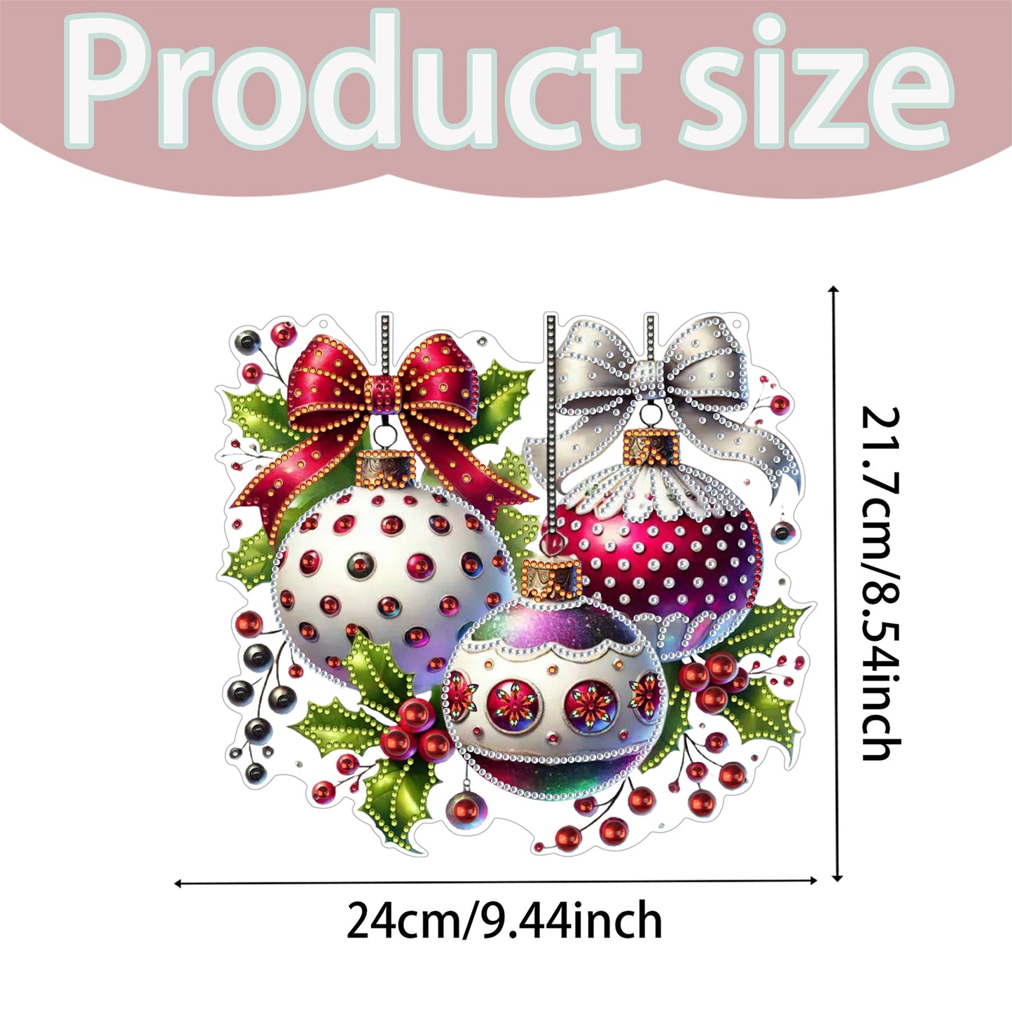 2D Flat DIY Hanging Diamond Art Kits DIY Home Decor Hanging Charm (Light Ball)