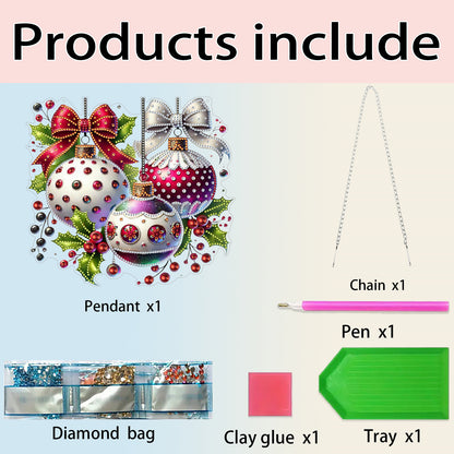 2D Flat DIY Hanging Diamond Art Kits DIY Home Decor Hanging Charm (Light Ball)