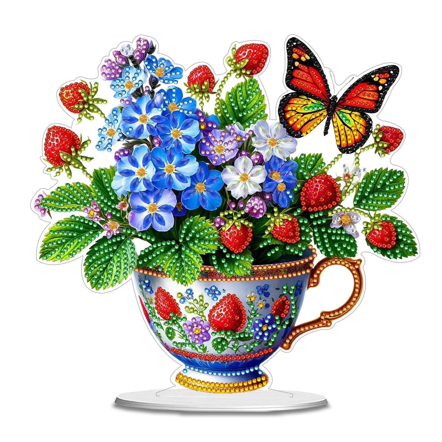2D Flat DIY 5D DIY Diamond Art Tabletop Ornament Kit for Table Home Decor (Bowl)