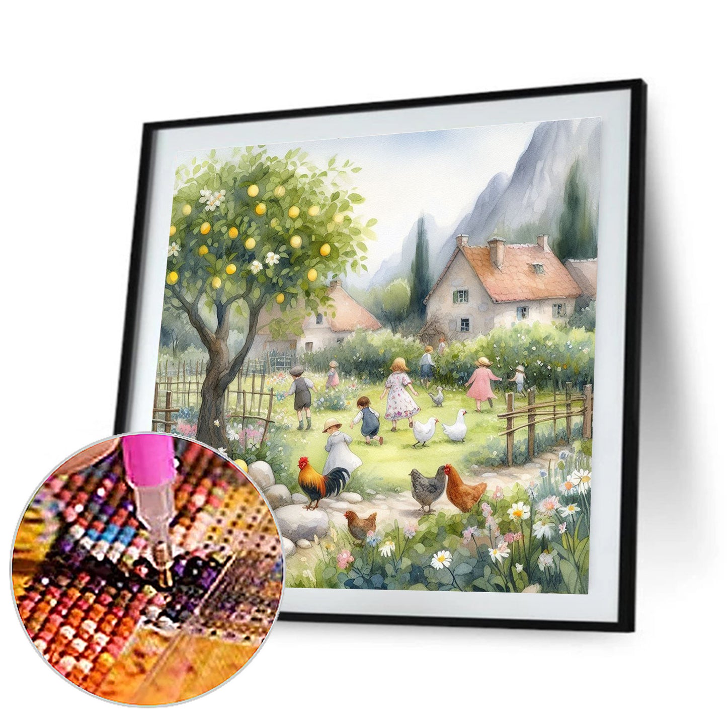 Country Life - Full Round Drill Diamond Painting 40*40CM
