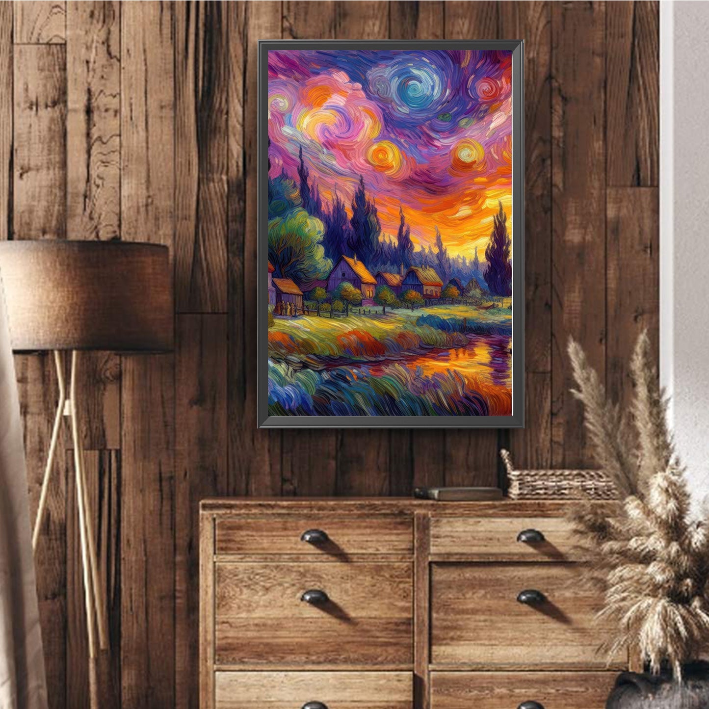 Sunset Scenery - Full Round Drill Diamond Painting 40*60CM