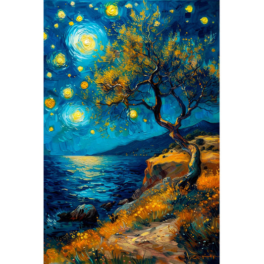 Night Scenery - Full Round Drill Diamond Painting 40*60CM