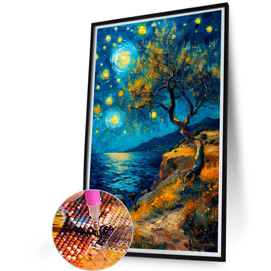 Night Scenery - Full Round Drill Diamond Painting 40*60CM