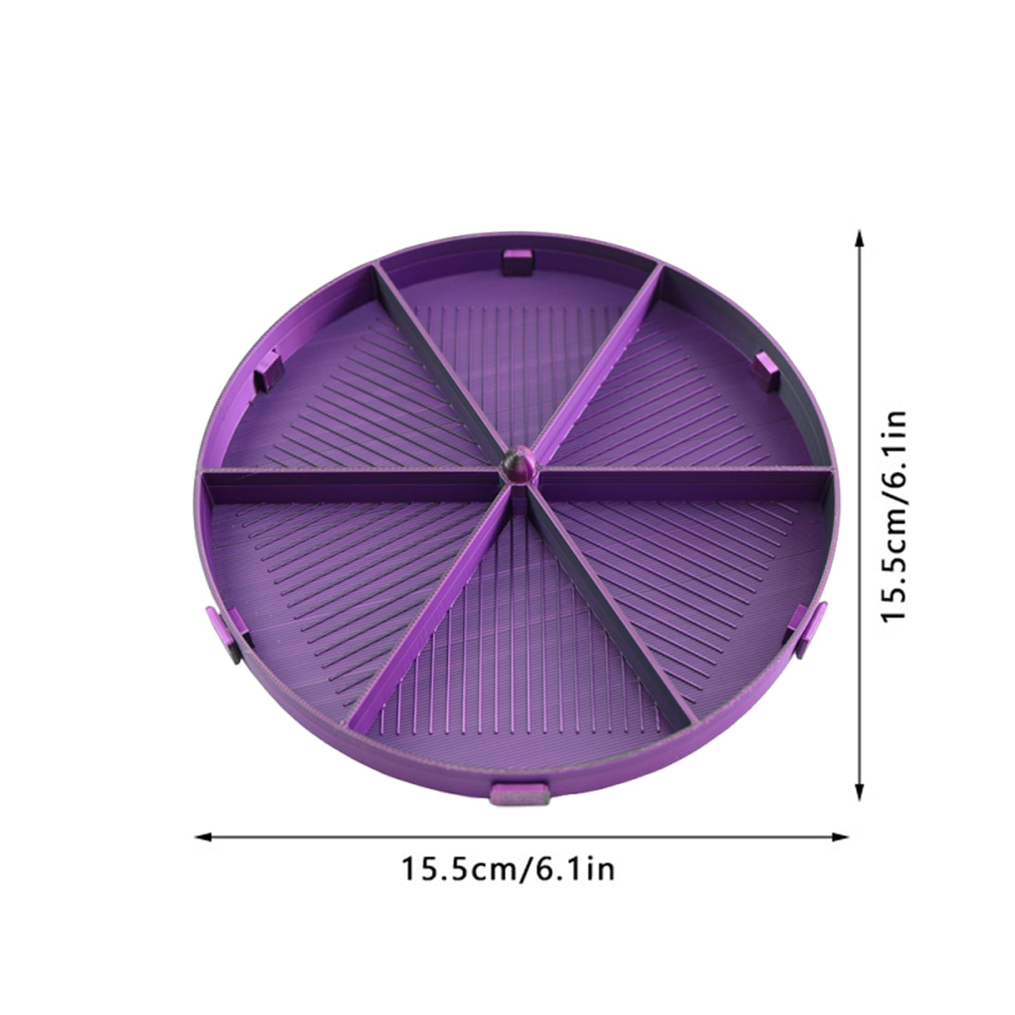 Beads Sorting Storage Tray Fully Enclosed Diamond Painting Tools (Black Purple)
