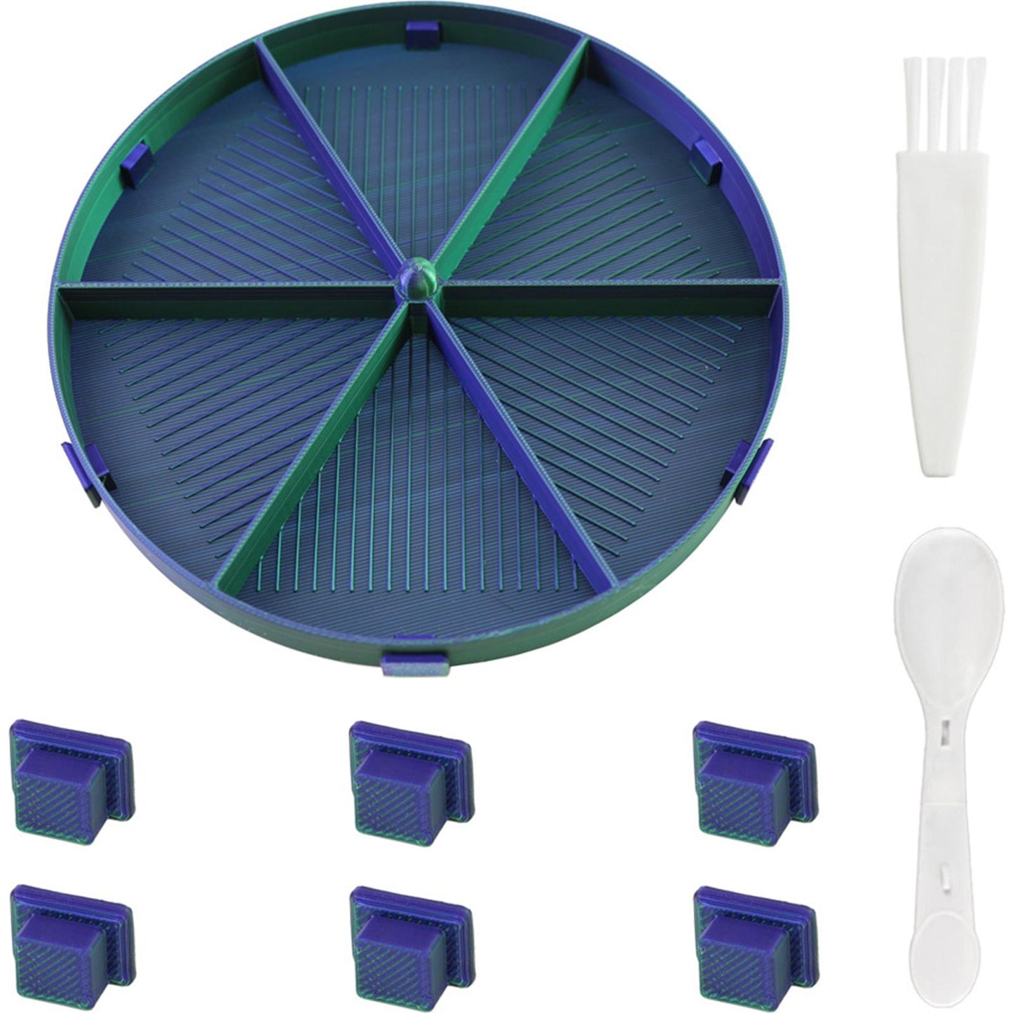 Beads Sorting Storage Tray Fully Enclosed Diamond Painting Tools (Blue Green)