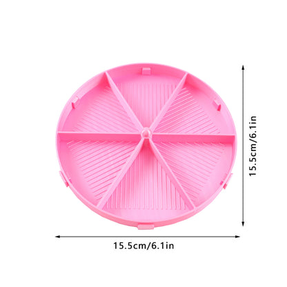 Round Beads Sorting Storage Tray Fully Enclosed Diamond Painting Tools (Pink)