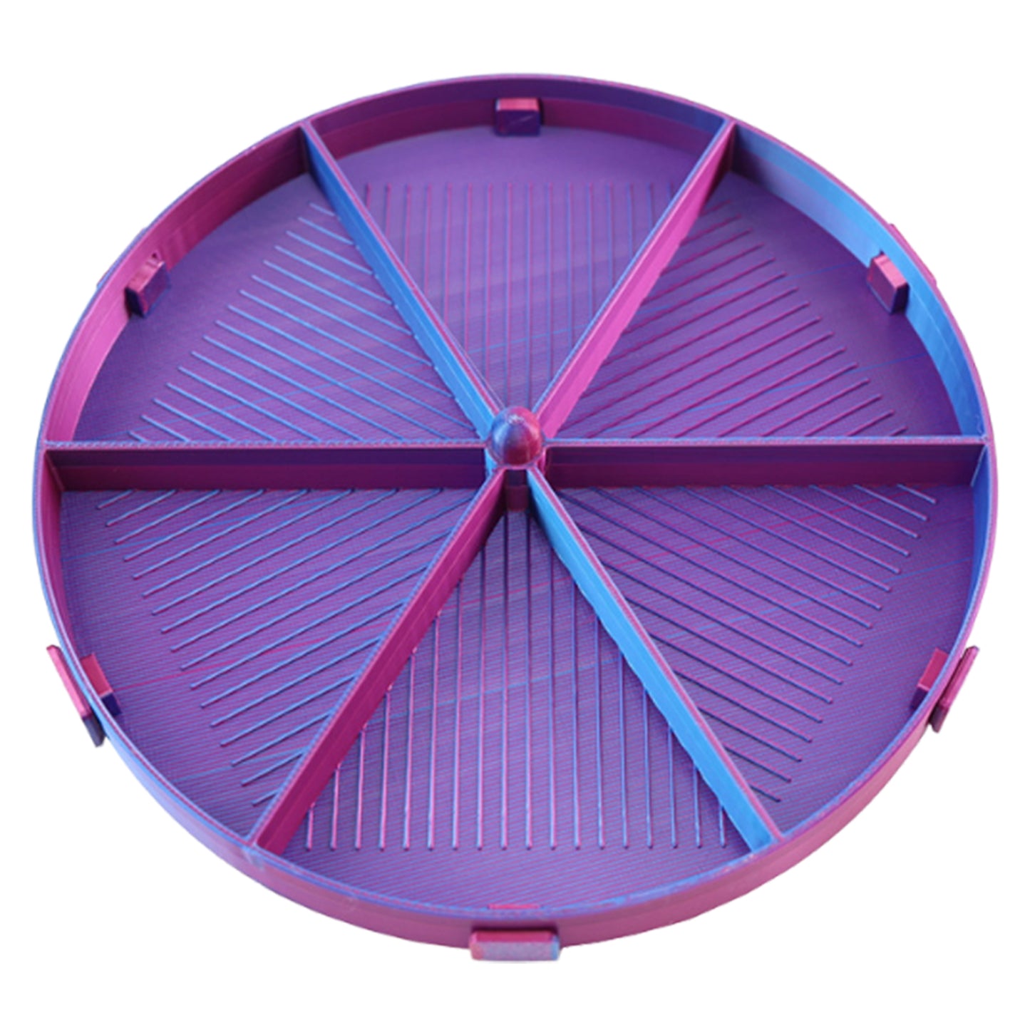 Beads Sorting Storage Tray Round Diamond Painting Tools with Dish (Blue Purple)