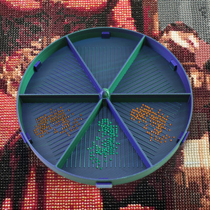Beads Sorting Storage Tray Fully Enclosed Diamond Painting Tools (Blue Green)