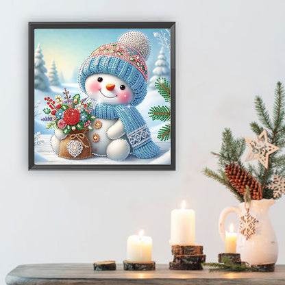 Snowman In The Snow - Special Shaped Drill Diamond Painting 30*30CM