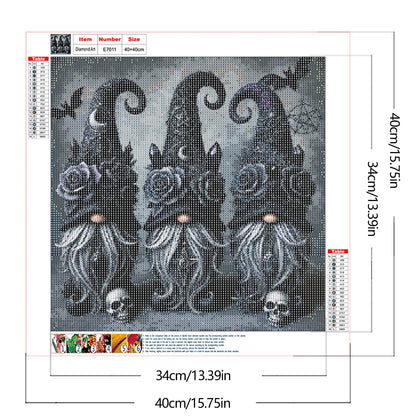 Black Gnome - Full Round Drill Diamond Painting 40*40CM