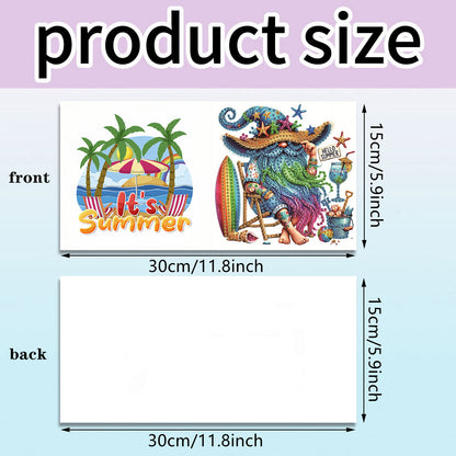 6pcs Gnome DIY Diamond Art Greeting Cards Thank You Cards and Holiday Blessings