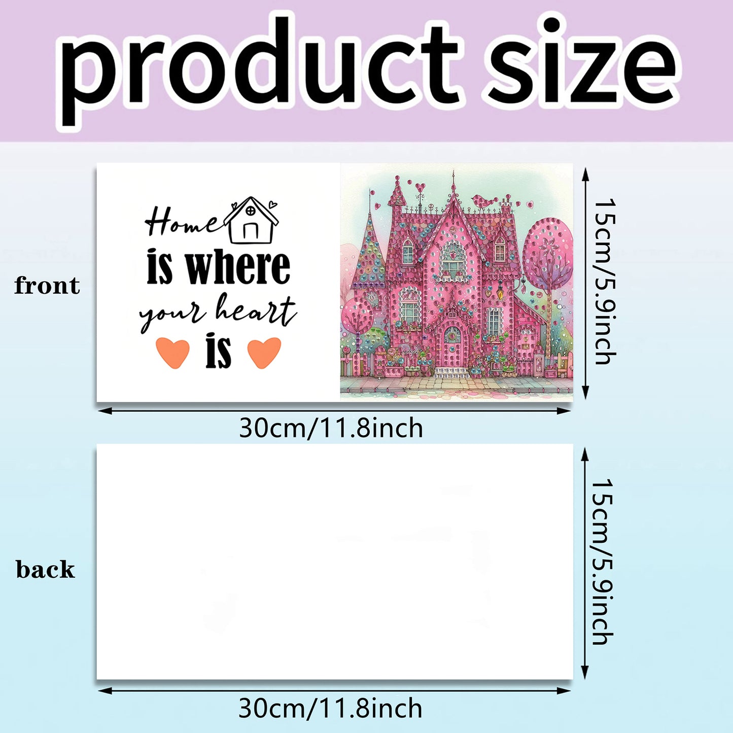 6pcs House DIY Diamond Art Greeting Cards Thank You Cards and Holiday Blessings