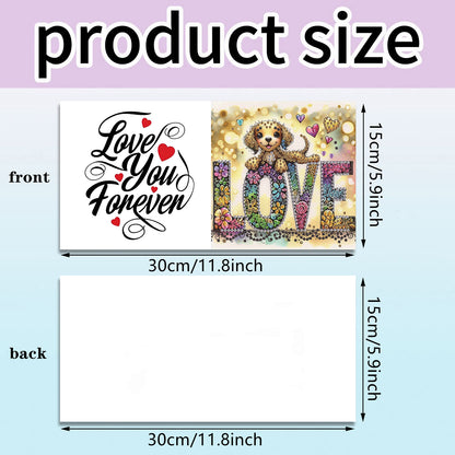 6pcs Love DIY Diamond Art Greeting Cards Thank You Cards and Holiday Blessings