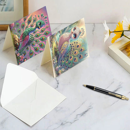 6pcs Bee DIY Diamond Art Greeting Cards Thank You Cards and Holiday Blessings