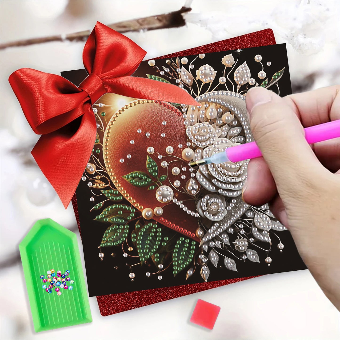 6pcs Sun Moon DIY Diamond Art Greeting Cards Thank You Cards Holiday Blessings