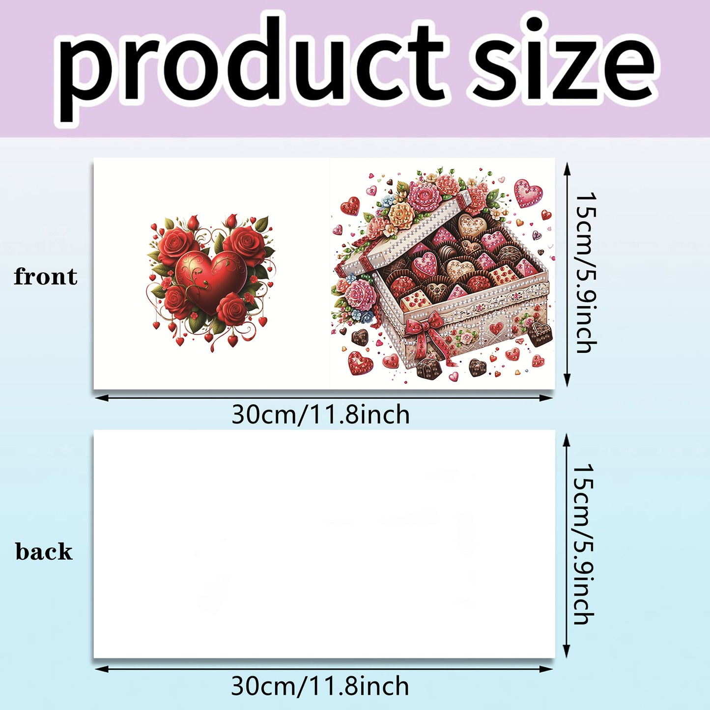 6pcs Dessert DIY Diamond Art Greeting Cards Thank You Cards and Holiday Blessing