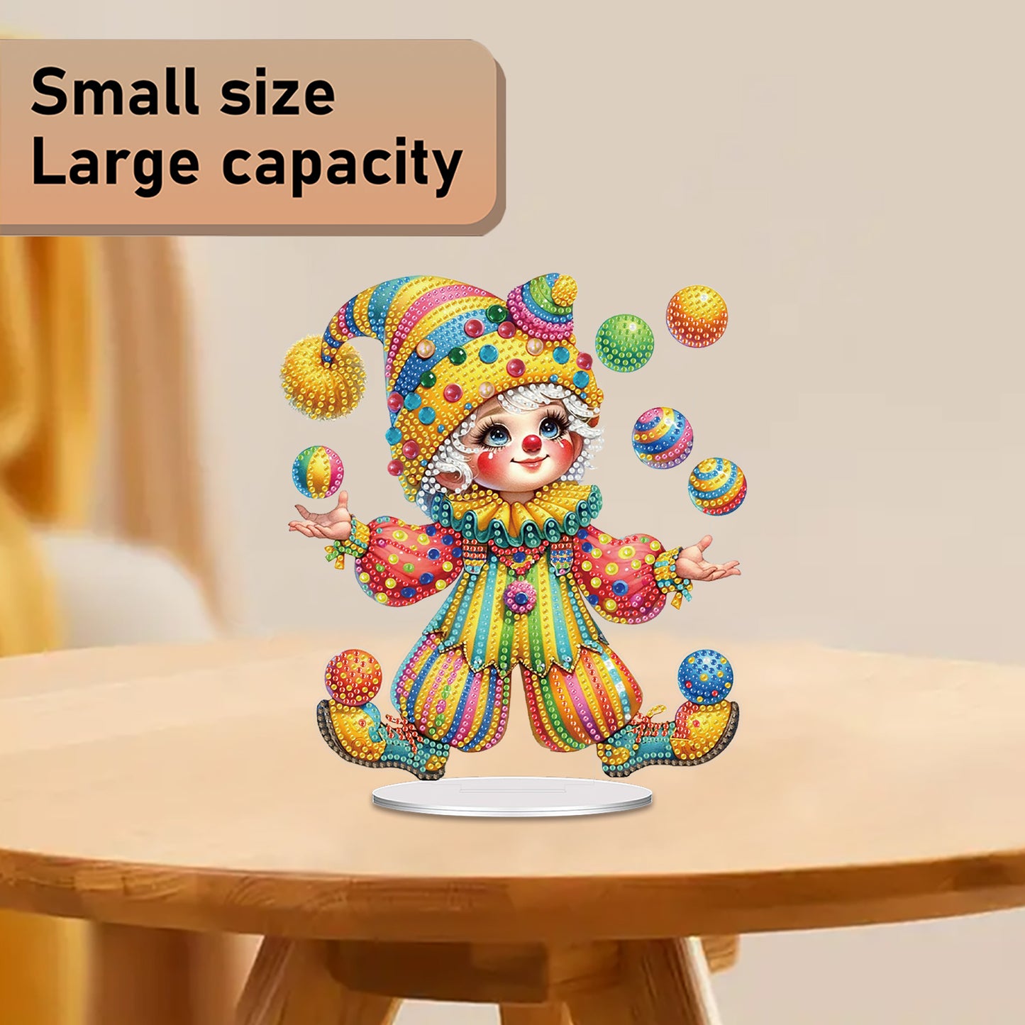 2D Flat Acrylic Circus DIY Desktop Diamond Art Kits for Adults Beginner