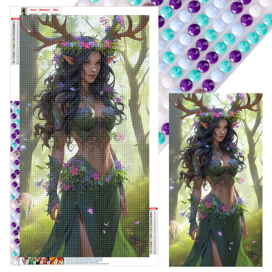 Deer Elf - Full Round Drill Diamond Painting 40*70CM