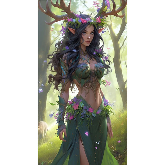 Deer Elf - Full Round Drill Diamond Painting 40*70CM