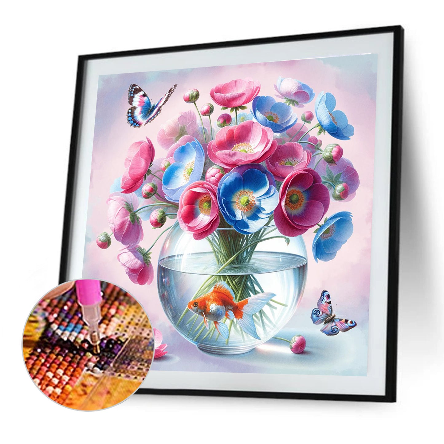 Flowers - Full Round Drill Diamond Painting 30*30CM