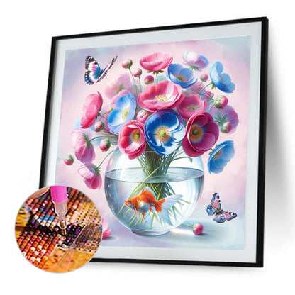 Flowers - Full Round Drill Diamond Painting 30*30CM