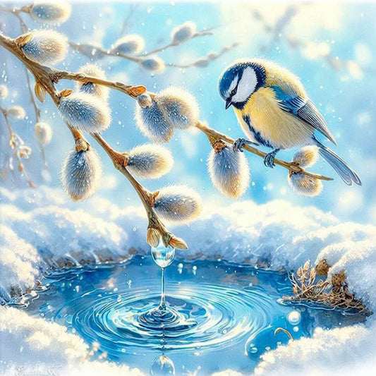 Winter Birds - Full Round Drill Diamond Painting 30*30CM