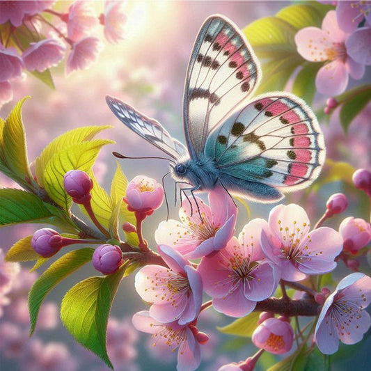 Butterfly - Full Round Drill Diamond Painting 30*30CM