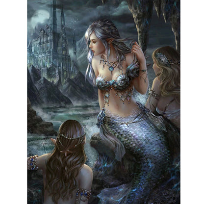 Mermaid - Full Round Drill Diamond Painting 30*40CM