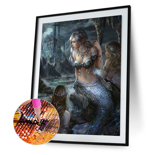 Mermaid - Full Round Drill Diamond Painting 30*40CM