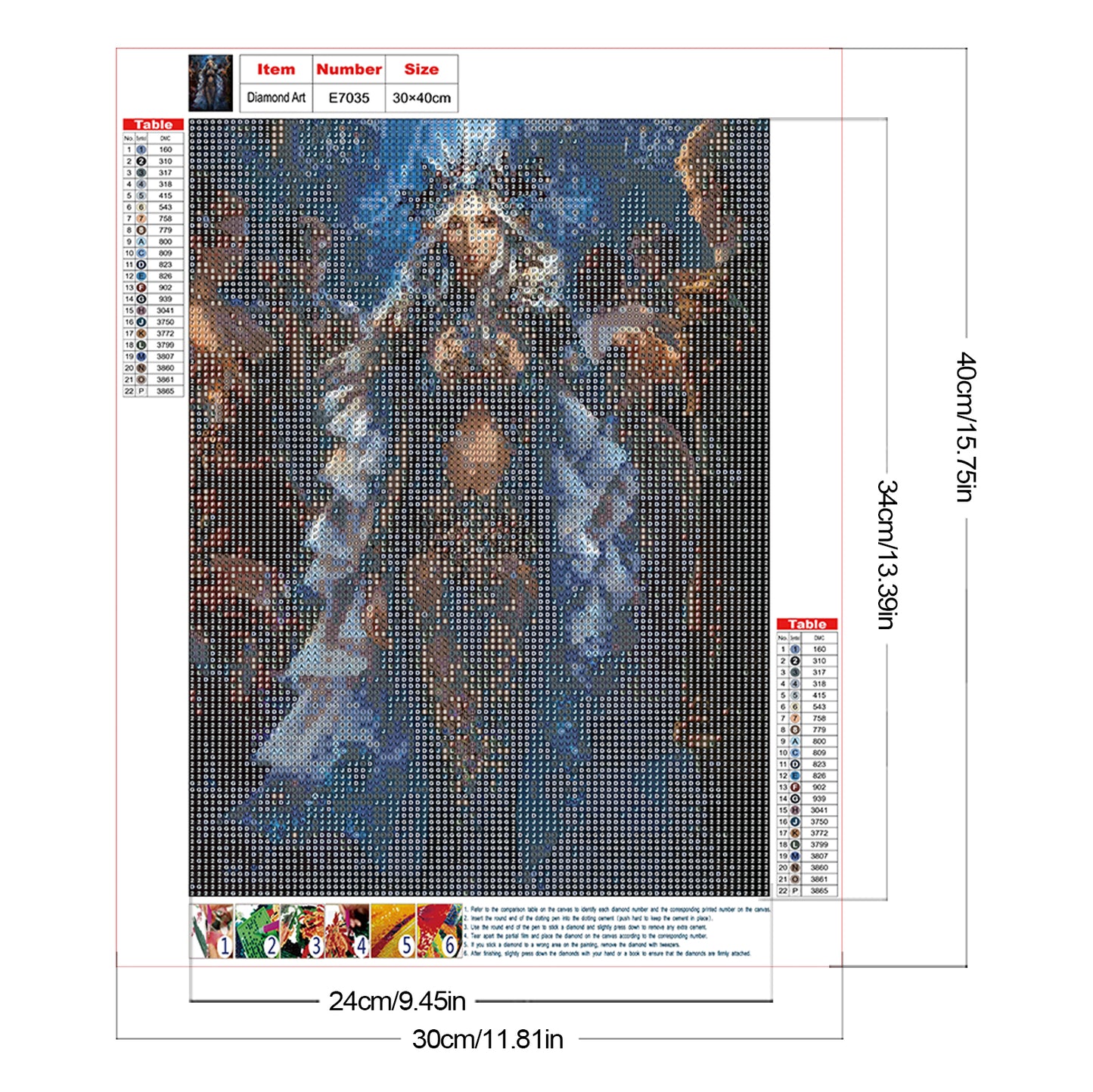 Mermaid - Full Round Drill Diamond Painting 30*40CM